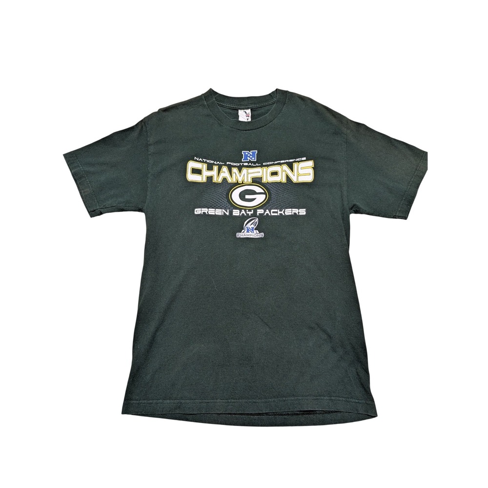 Alstyle Green Bay Packers T Shirt Mens L Green NFC Champions Graphic Vintage Tee